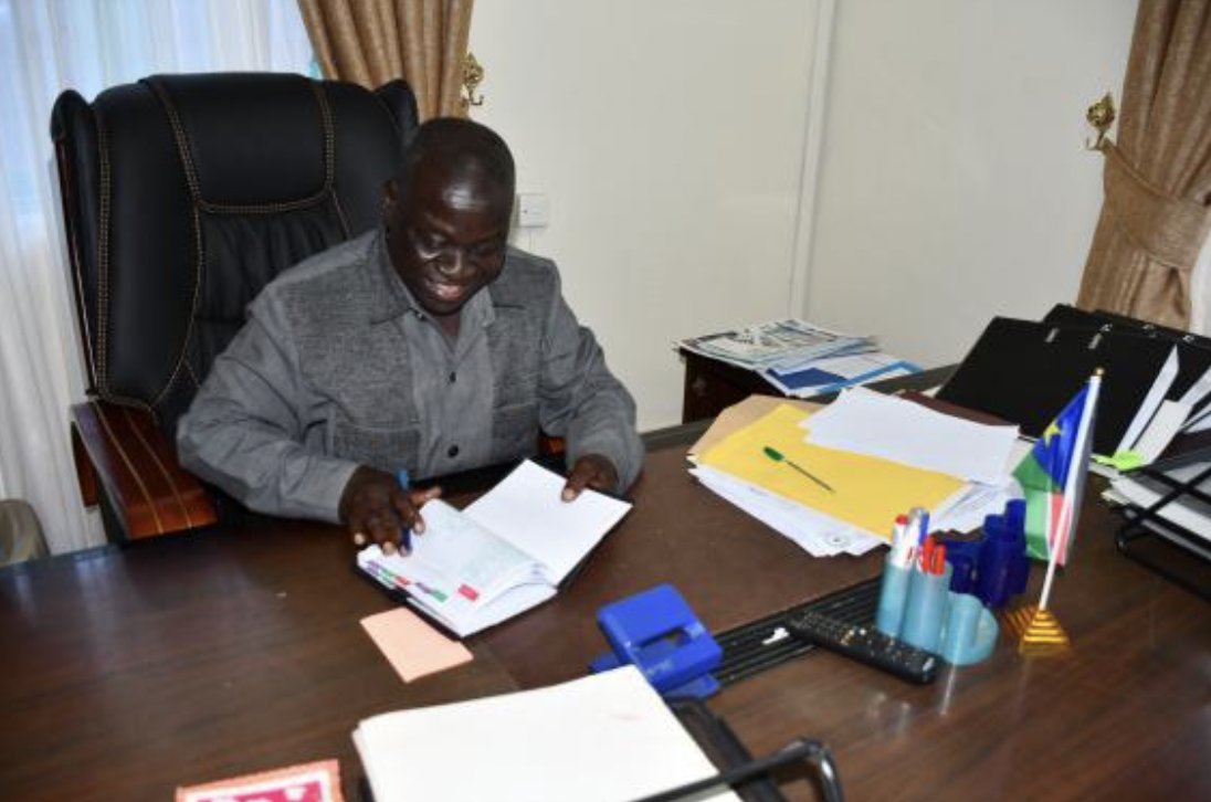 UNICEFSouthSudan/Bol Clement Peter Abe, Director General of the Ministry of Finance in Central Equatoria State.